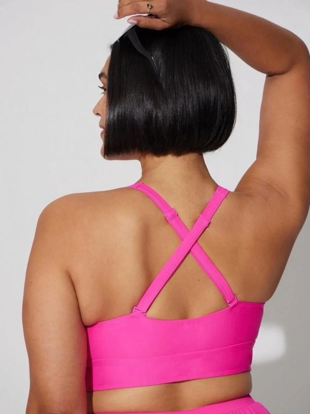 Torrid Bright Pink Wireless Triangle Bikini Top - Picture 3 of 6